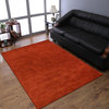 Hand Knotted Loom Wool Area Rug Solid Light Red, [Rectangle] 3'x5'