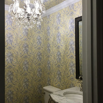 Powder Bath Wallpaper Yellow Toile