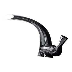 Bravat B PVD Brushed Nickel Finish Bathroom Basin Mixer Tap - Bathroom Sink Faucets