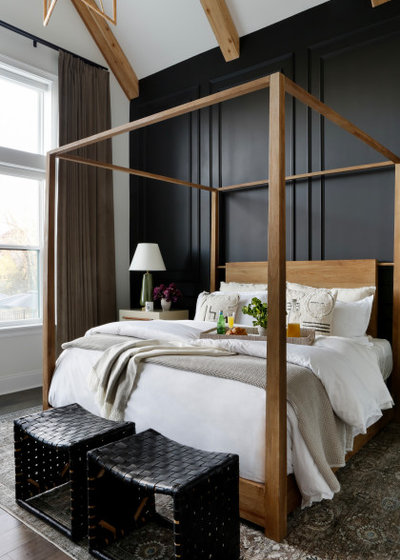 Transitional Bedroom by Kathy Kuo Designs Inc