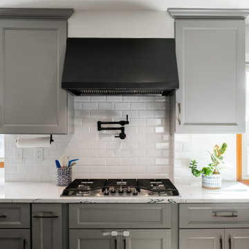 Stunning Two-Tone Transitional Kitchen Remodel Done With New Cabinets