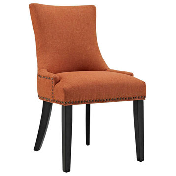 Marquis Upholstered Fabric Dining Chair, Orange