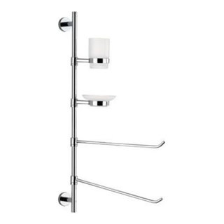 DW 6700, Freestanding Toilet Paper Holder and Toilet Brush Set in Polished  Chrome