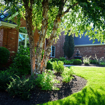 Custom Design Fireplace, Patio and Water Feature