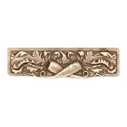 Inviting Home Inc. - Leafy Carrot Pull, Antique-Style Brass - Cabinet And Drawer Handle Pulls