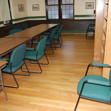 100 year old Heritage Building fir floor. Patched, sanded, and finished