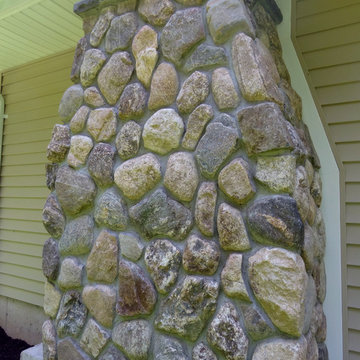 New York Tropical Outdoor Entertaining Space with Natural Stone