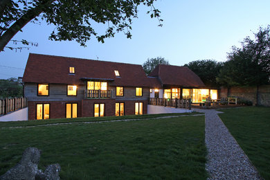 Design ideas for a country house exterior.