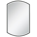 Uttermost - Uttermost Shield Shaped Iron Mirror - Simple Yet Versatile, This Mirror Features A Curved Iron Frame With A Sleek Satin Black Finish And A Generous 1 1/4" Bevel.