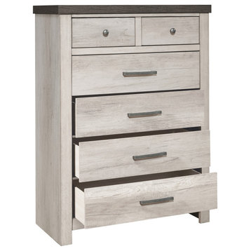 Bellevue HMIF36504 Adelice 34"W 6 Drawer Hardwood Dresser - Gray