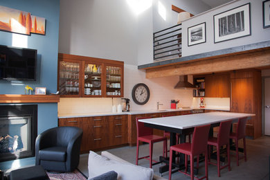 Dining room - contemporary dining room idea in Seattle