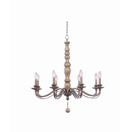 Colony 32x32" 8-Light Farmhouse Chandelier by Kalco