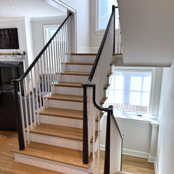 Project #142 | Transitional Staircase with Over-the-Post Balustrade