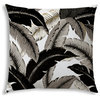 20" X 20" Black And White Blown Seam Throw Indoor Outdoor Pillow
