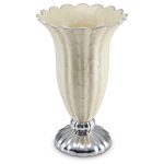 Julia Knight - Peony Pure Color 12" Vase, Snow - Fill your home with beauty. Just like the Peony, Julia Knight��_s serveware pieces are beautiful, but never high maintenance! Knight��_s romantic Peony Collection is known for its signature scalloped edges that embody the fullness, lushness and rounded bloom of nature��_s ��_Queen of Flowers��_. The Peony has been cherished for centuries and is known worldwide for symbolizing prosperity, honor, good fortune & a happy marriage! Handcrafted and painted by artisans, this stunningly sculpted Peony 12��_ Vase is the perfect centerpiece for any table. This floral inspired vase has an elegant and sophisticated presence that adds color to your table and makes the perfect vessel for a bouquet of blooms. Mix and match all of the remarkable colors in the Peony Collection or pair with pieces from Julia Knight��_s Floral, Classic or By the Sea Collections!