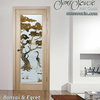 Interior Glass Door Sans Soucie Art Glass Bonsai & Egret