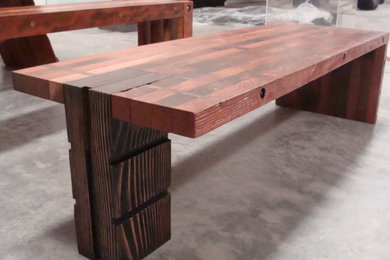 Artistic Reclaimed Benches and Tables