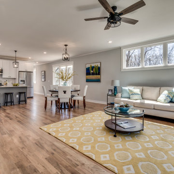 Family room, Dining room & Kitchen