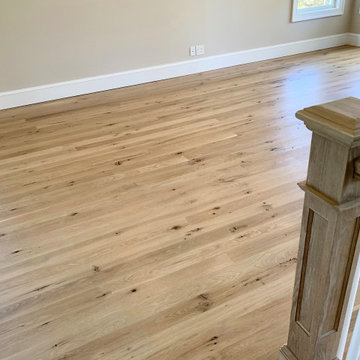 HUNTINGTON:  8" & 4" CHARACTER GRADE HERITAGE WHITE OAK INSTALLED & FINISHED