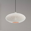 Livex Lighting Dublin 1 Light White With Brushed Nickel Accents Pendant