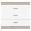 Zurich Three-Drawers Dresser-Light Grey/White