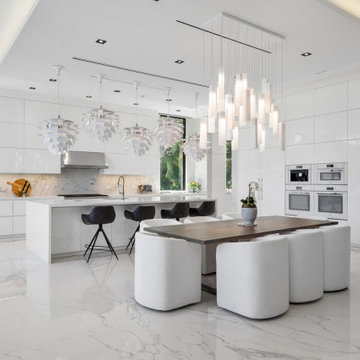 Statement glass lighting installation
