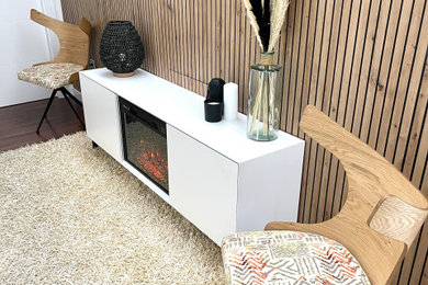 Mueble TV con chimenea línea FUEGO