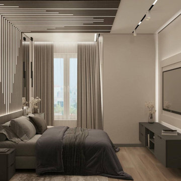 Luxurious Bedroom with Modern Lighting