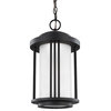 Sea Gull Lighting Crowell Black 15.66'' Wide Outdoor Pendant Light with Satin Et