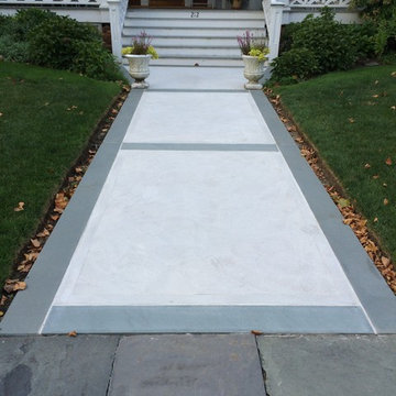 Concrete And Bluestone Sidewalk