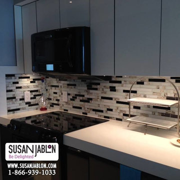 Winter Birch Tree Forest Glass Tile Kitchen