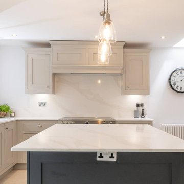 Traditional Blue & Grey In-frame Kitchen in Abbots Langley