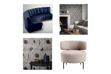 Trendy living room photo in Other