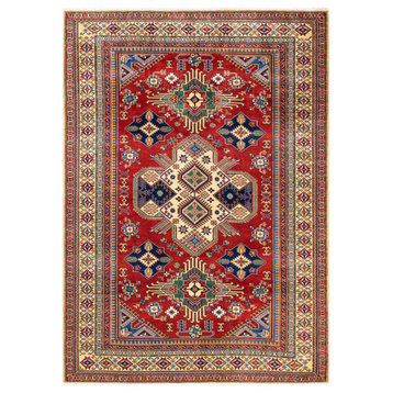 Pali, One-of-a-Kind Hand-Knotted Area Rug Red, 5'10"x8'2"