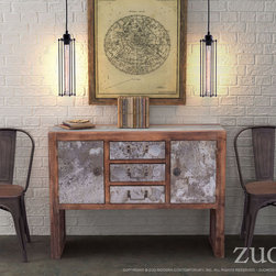Zuo Tauranga Ceiling Lamp Distressed Black - SKU: 98414 - Pendant Lighting
