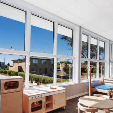 White Awning Windows in a childcare centre