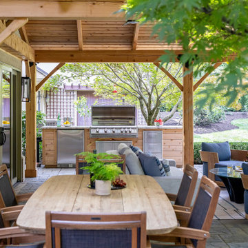 Haddonfield #7 - Rustic Pavilion with Fireplace