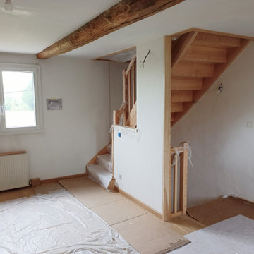 Réorganisation et restructuration d'un étage dans une maison à colombages.