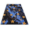 Area Rug Galaxy Starry Night Nylon Stainmaster Carpet, Galaxy Multi, 8'x10'