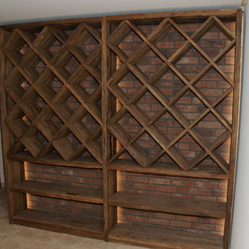 Weinregal aus Altholz