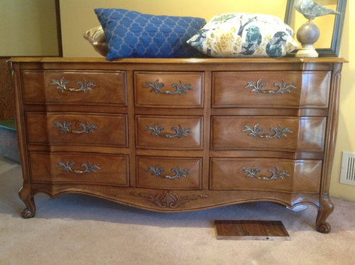 Chalk Paint This Fine Furniture We Bought A 1970 White Fine Furniture Dresser I Wanted To Find Well Made Piece Convert Into Tv Console For The Living Room