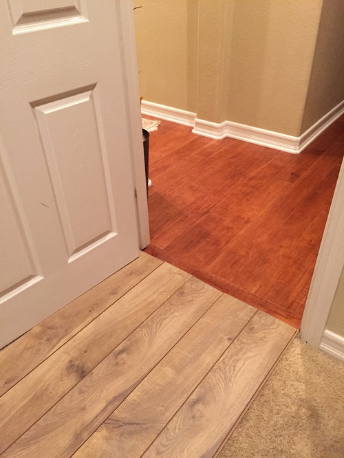 is using 2 different wood floors ok from hallway to bedroom?