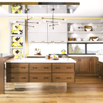 Merillat Masterpiece® Gallina in Maple Pebble Grey & Cherry Husk