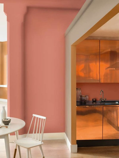 Modern Küche Kupferorange - Farbe des Jahres 2015, Akzo Nobel
