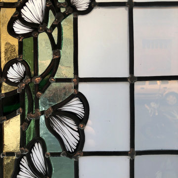 Création vitrail Art Nouveau -style floral