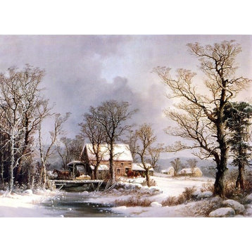 George Henry Durrie Winter in the Country Wall Decal