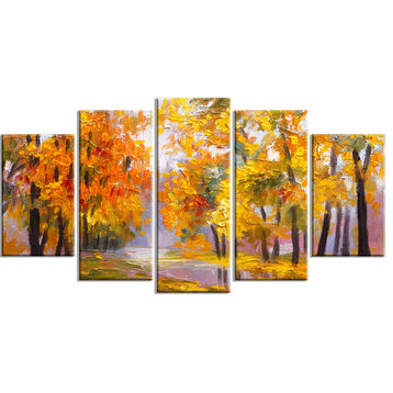 "Full of Fallen Leaves" Landscape Canvas Artwork