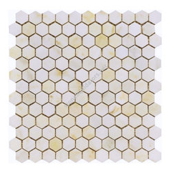 Afyon Sugar Marble Hexagon Mosaic Polished - Home Accessories & Decor