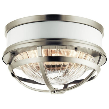 2 light Flush Mount - 7.75 inches tall by 12 inches wide - Ceiling - Flush