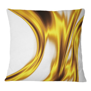 Pillow Decor - Sankara Deep Yellow Silk Throw Pillow 18x18